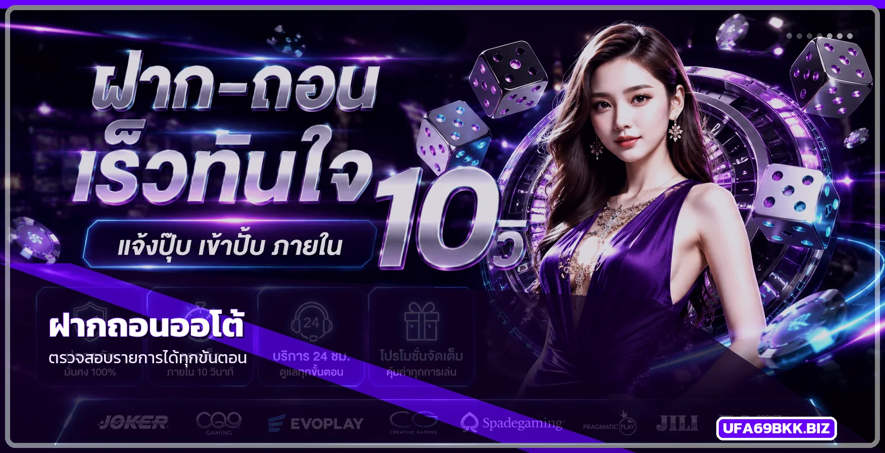 ภาพอธิบายระบบฝากถอนออโต้ของ UFA69BKK